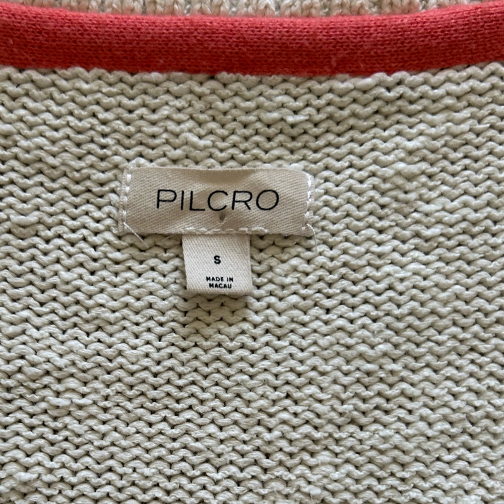 Anthropologie Pilcro Icon Graphic Cardigan Sweater multicolor print size S - Picture 7 of 12